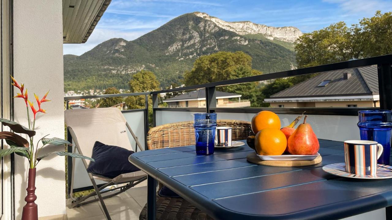 Homey Montaigne - New - A 1 Min A Pied Du Lac D'Annecy - 2 Balcons Prives - Appartement Avec 2 Chambres - Stationnement Gratuit Toute L'Annee Sauf En Ete - Juin A Aout 외부 사진